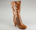 Crinkle Stud Strap Boot