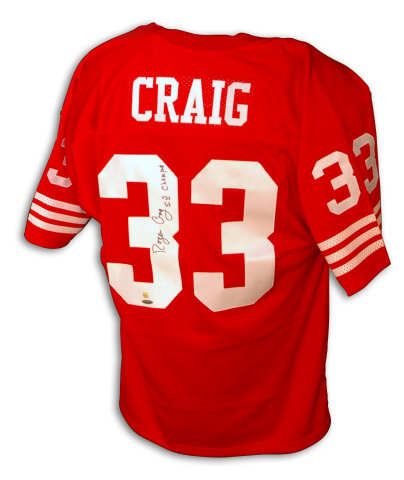 Autographed Roger Craig San Francisco 49ers Throwback Red Jersey