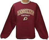 Large (L) NFL Burgandy Washington Redskins Football Crew Neck Sweatshirt