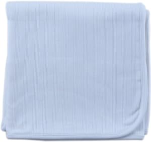 Hudson Baby Organic Receiving Blanket, Blue
