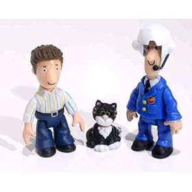 Postman Pat Figure Tube - Pilot Pat, Ben & Jess