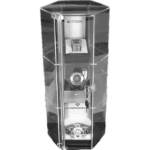 Large revolving showcase display locking acrylic case