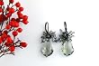 Swarovski Crystal Baroque Pendant Earring - Black diamond / charcoal grey (Anna)