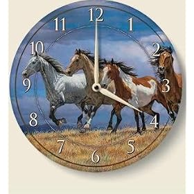 Over the Top Horse Theme Kitchen Wall Clock by Artworks Home Accents
