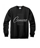 Camaro - Vintage Script - Black Leightweight Crewneck Sweatshirt