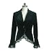 Gothic Victorian Vampire Black Velvet Lace Trim Jacket Size 16