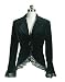 Gothic Victorian Lace Trimmed Black Velvet Jacket 6/S