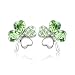 Klee-Kristall Ohrstecker mit Swarovski Kristallen Peridot Grün