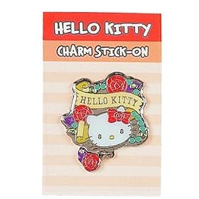 Charm Stick-On Hello Kitty with roses