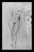 Jean Auguste Dominique Ingres (Study on the shape of the Angelika) White Wood-Mounted Art Poster Print - 13" X 19"