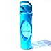 19 oz Newest Design Sports Tritan Plastic Water Bottle Straw Lid Leak Proof Flip Top Cap Portable To-Go with Handle and Cleaning Brush - Blue, Green, & Hot Pink with spout