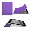 Swees� New iPad 3 Magnetic Smart Cover Case Stand For New Apple iPad 3rd v3 HD Generation, Also fit for iPad 2, With Auto Sleep and Wake Function - Purple