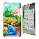 Playing Pooh with Friends Hard Case for Apple iPod Touch 4 + Blue USB 2.0 Data Sync Cable for iPhone & iPad & iPod Touch & iPod Nano & iPod+ Clear Screen Protector