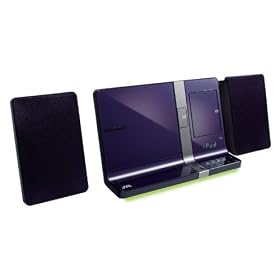 JVC CD Micro HiFi Speaker System with Dock for iPad, iPhone and iPod - Violet