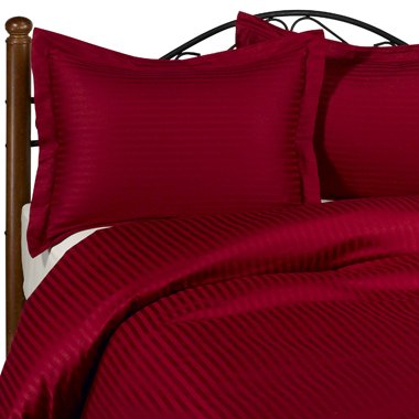 1500 TC 100 Egyptian Cotton Sheet Set STRIPED BURGUNDY CAL KING