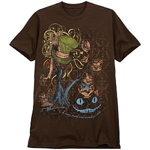 Disney Mad Hatter and Cheshire Cat Alice in Wonderland Tee for Men