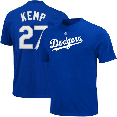 Majestic Matt Kemp L.A. Dodgers Youth Player T-shirt - Royal Blue (Large)