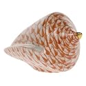 Cone Shell Figurine in Rust Fishnet - Herend Shell & Mollusk Collection