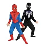 Reversible Spider-Man Red To Black Classic Costume, Child M(7-8)