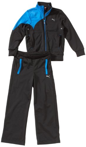 PUMA Kinder Trainingsanzug Tricot, black-french blue, 176, 816954 02