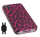 Magenta Leopard Design Snap On Hard Case for Apple iPhone 4 4th Generation  ....