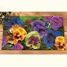 PANSY pansies non-skid floor MAT utility rug HOME DECOR