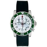 Victorinox Swiss Army Men's 241085 Maverick II Black Rubber Green Accent Chronograph Watch