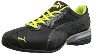 PUMA Men's Tazon 5 Nm Running Shoe,Black/Dark Shadow/Fluorescent Yellow,10 M US
