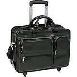 McKleinUSA CLINTON 88445 Black 17 Detachable-Wheeled Laptop Case