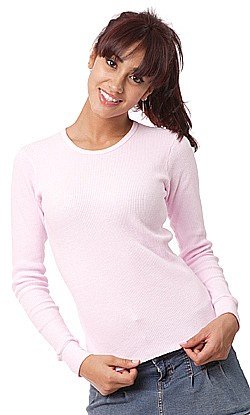 Organic Womens Long Sleeve Thermal, Organic Salt, Small