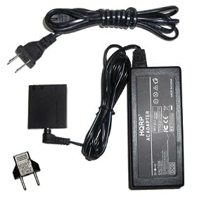HQRP Kit AC Power Adapter and DC Coupler compatible with Canon PowerShot SD1000, SD1100 IS, SD1400 IS, SD200 Digital Camera plus Euro Plug Adapter