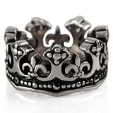 Crown MENS 316L Stainless Steel Ring Size