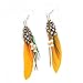 Nature Feather Earring Cute Handmade Goose Feather Super Light Boho Dangle Earrings for Women Girls Valentine's day Mother's day Gift