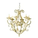 Elegant Wrought Iron Candle Chandelier