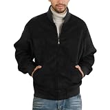 BGSD Men's Faux Shearling Baseball Bomber Jacket