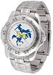 McNeese State Cowboys Suntime Mens Sports Watch w/ Steel Band - NCAA College Athletics