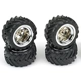Front Rear Tires & Wheels, Mounted: Mini Mauler by HobbyZone