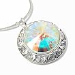 Aurora Borealis Swarovski Crystal Pendant Necklace Fashion Jewelry