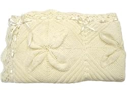 Handmade Baby Blanket - Ivory Garden (100% Hand-knitted)