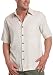 Caribbean Joe Men's Primitive Jacquard Short Sleeve Shirt