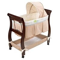 Just One Year Chocolate/Tan Wood Bassinet