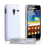 Yousave Accessories TM Wei� Harte Hybrid Zur�ck Schutzh�lle Tasche Cover F�r Das Samsung Galaxy Ace Plus S7500 Mit Displayschutz Folie Und Graues Micro Faser Poliertuchvon "Yousave"