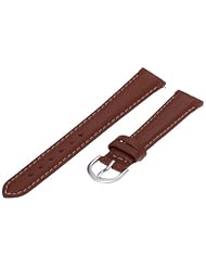 Timex Womens Q7B851 Padded Calfskin 14mm Brown Replacement Watchband