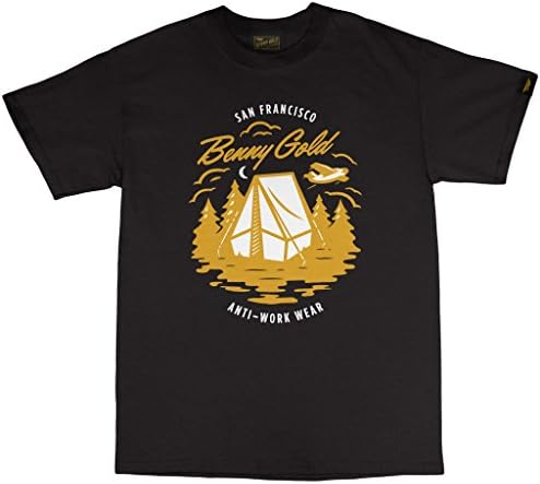 Benny Gold Mens Camping Short-Sleeve Shirt X-Large Black
