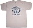 Married with Children Property of Polk High 33 Mens T-Shirt Tee Gray