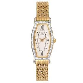Bulova Women's 98W03 Diamond Gold-Tone Steel Watch