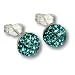 SilberDream Glitzer Ohrstecker Halbkugel türkis Swarovski Elements 925 Sterling Silber Ohrringe GSO217T