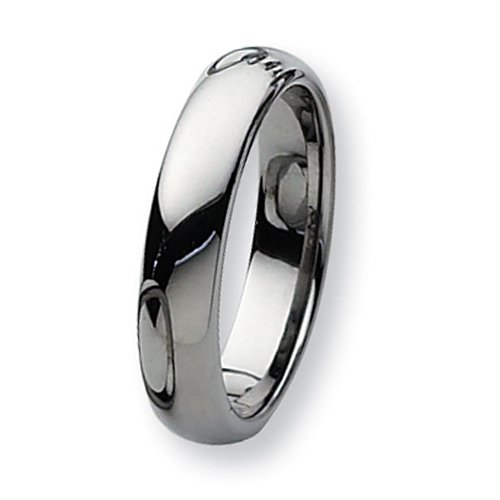 Polished Tungsten Carbide Ring (5.0 mm) - Sizes 6-11