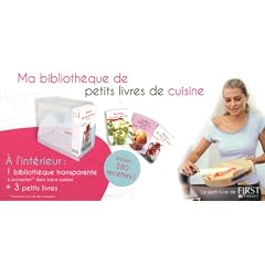 Ma biblioth�que de petits livres de cuisine : 1 biblioth�qie transparente et 3 livres : Recettes � moins de 2� ; Verrines de tous les jours ; Cookies, muffins & Co