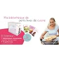 Ma biblioth�que de petits livres de cuisine : 1 biblioth�qie transparente et 3 livres : Recettes � moins de 2� ; Verrines de tous les jours ; Cookies, muffins & Co
